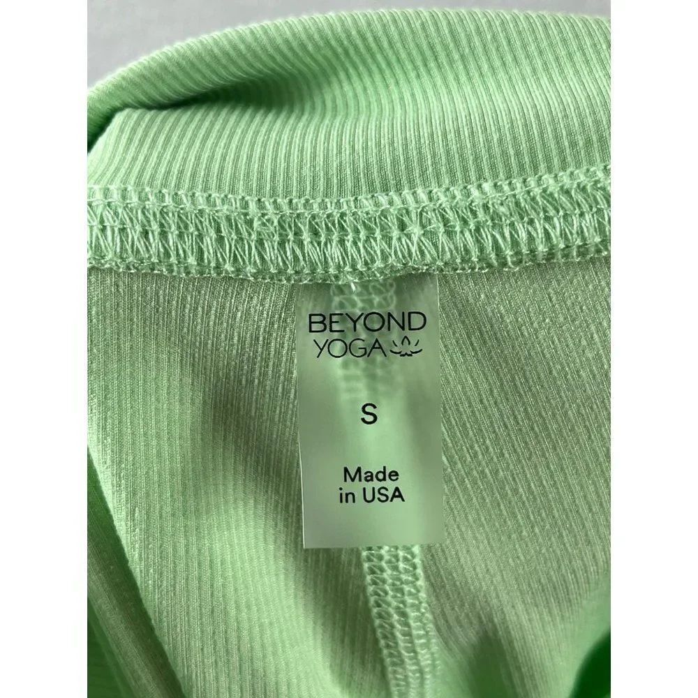 Beyond Yoga Heather Rib High Waisted Midi Legging Size Small Lime Green Athletic - Picture 5 of 9